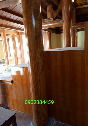 sơn cột bê tông giả gỗ