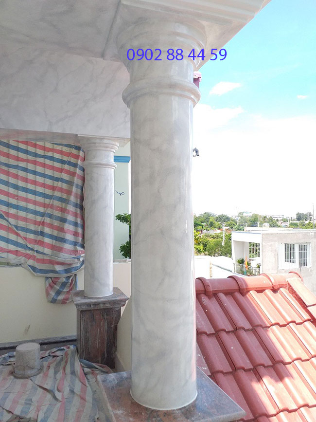 sơn giả đá trắng