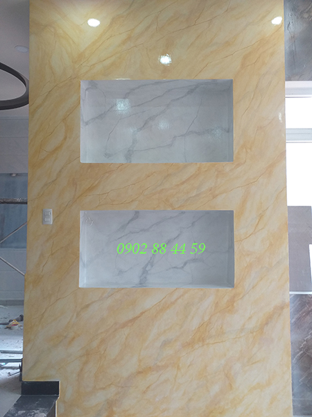 sơn giả đá cẩm thạch tại huyện củ chi