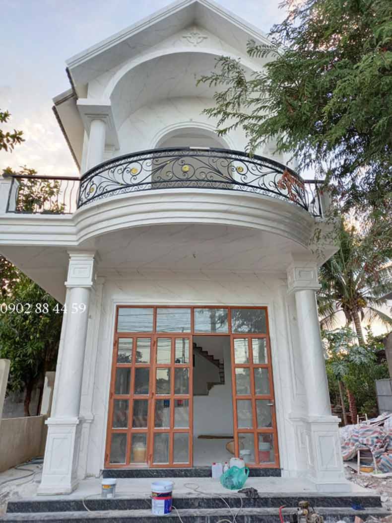 sơn giả đá mặt tiền