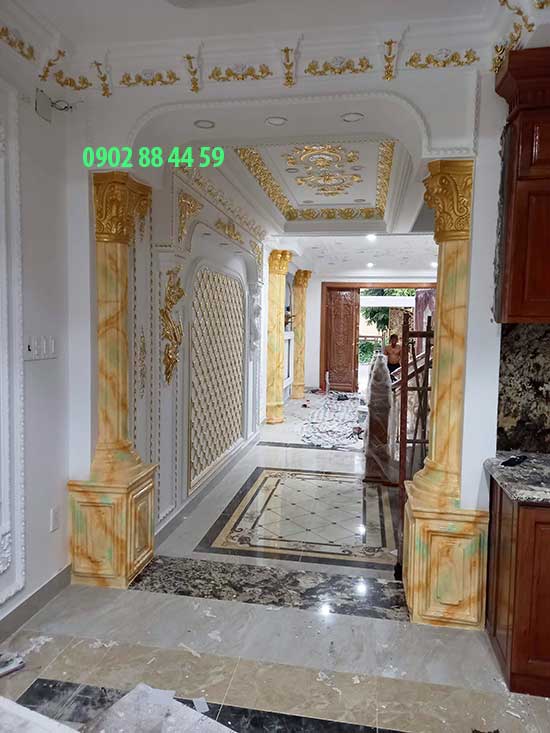 thi công cột trụ giả đá
