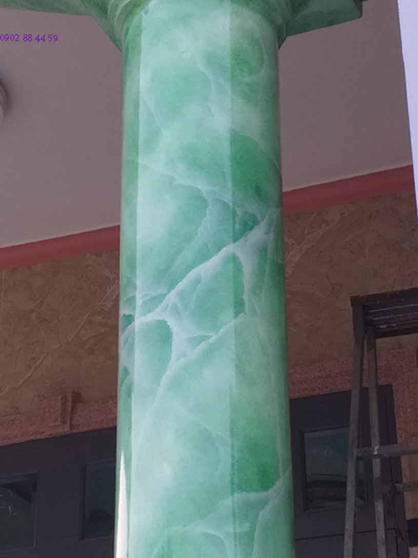 Sơn giả đá tại bến cát, bầu bàng, cột giả cẩm thạch đẹp láng bóng Sơn giả đá tại bến cát, bầu bàng, cột giả cẩm thạch đẹp láng bóng