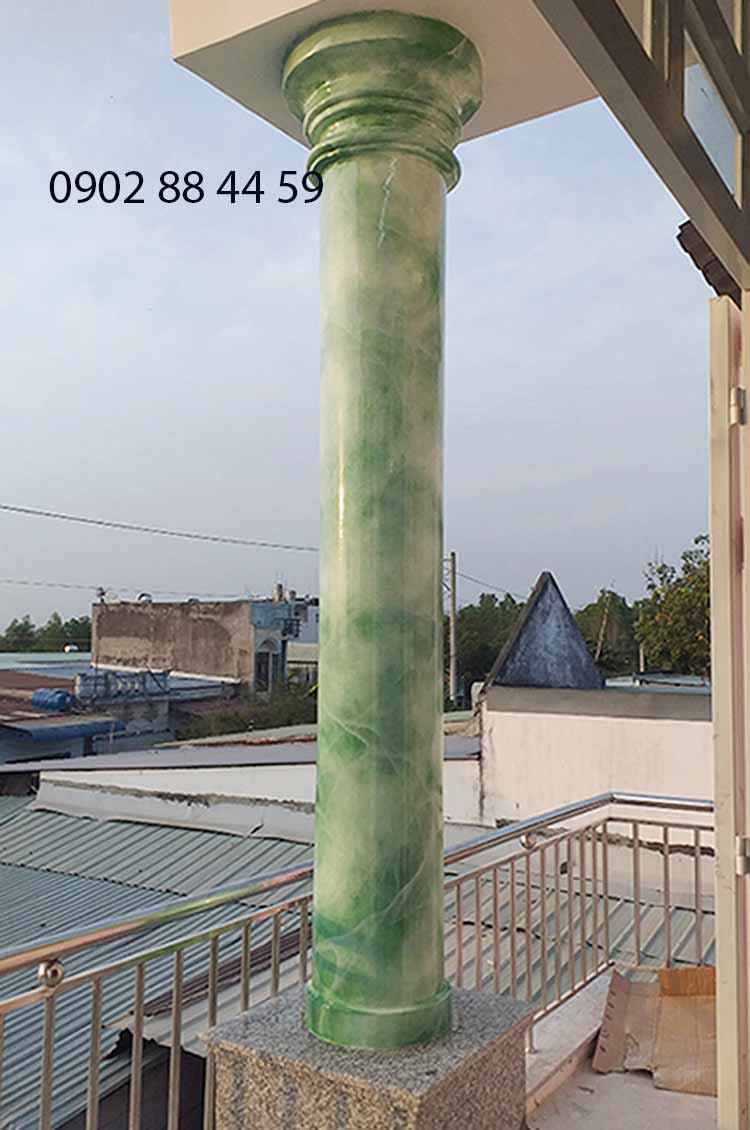 Sơn giả đá màu xanh ngọc + Cột giả đá cẩm thạch màu xanh ngọc sang trọng Sơn giả đá màu xanh ngọc + Cột giả đá cẩm thạch màu xanh ngọc sang trọng