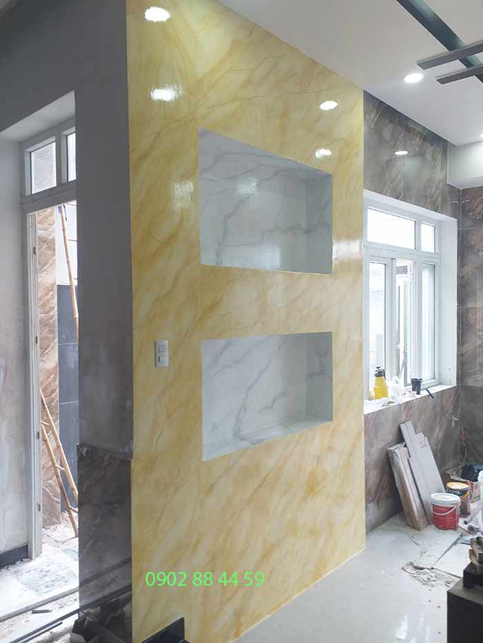 Vách tivi giả đá Vách tivi giả đá